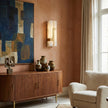 Modern Alabaster Brass Wall Light