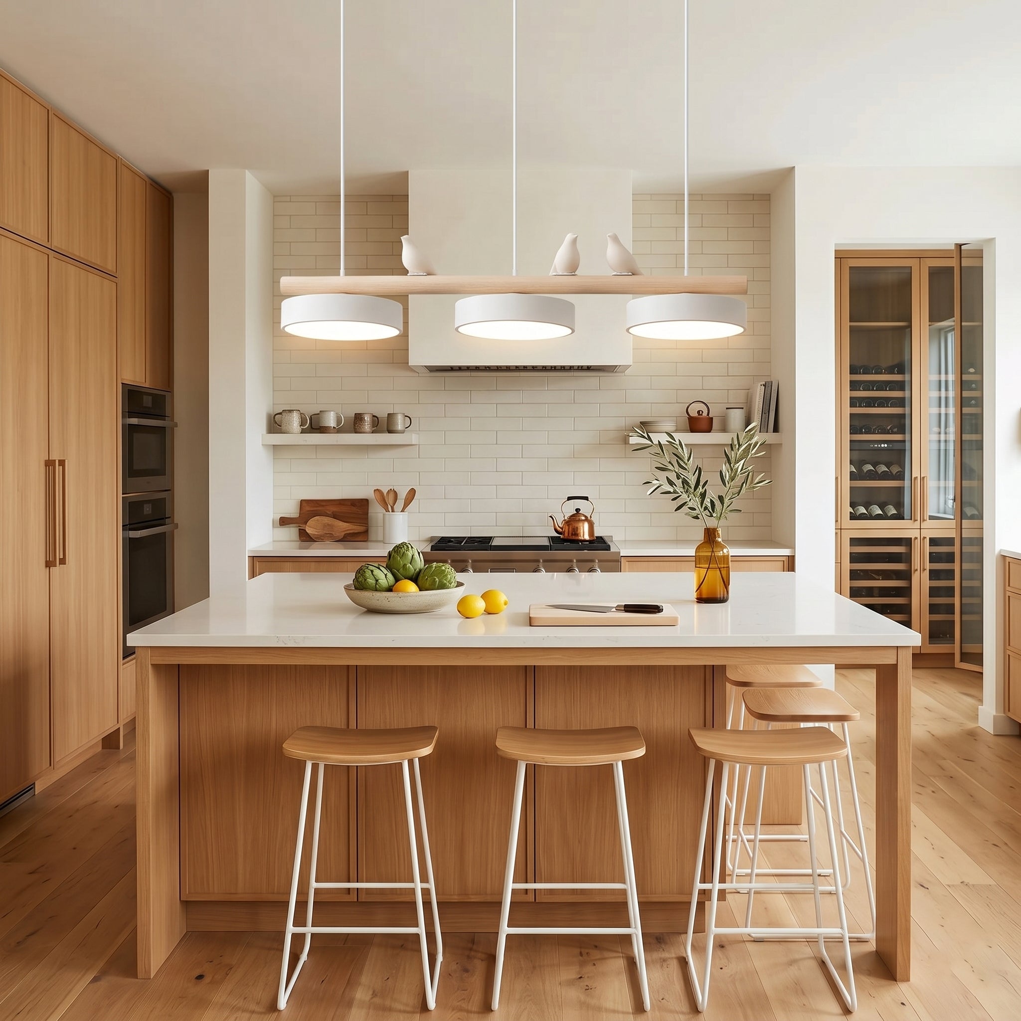 Scandinavian Bird Resin Linear Pendant Lamp