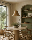 Hammered Brass Bell Pendant Light