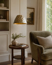 Hammered Brass Bell Pendant Light