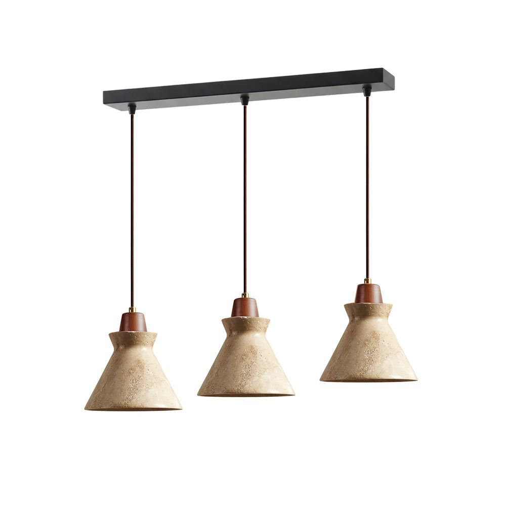 Calvrane Travertine Hourglass Pendant Light
