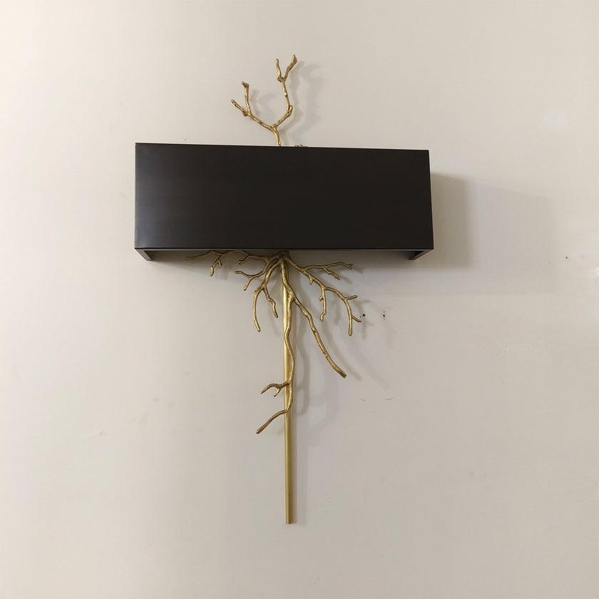 Modern Brass Branch Wall Sconce