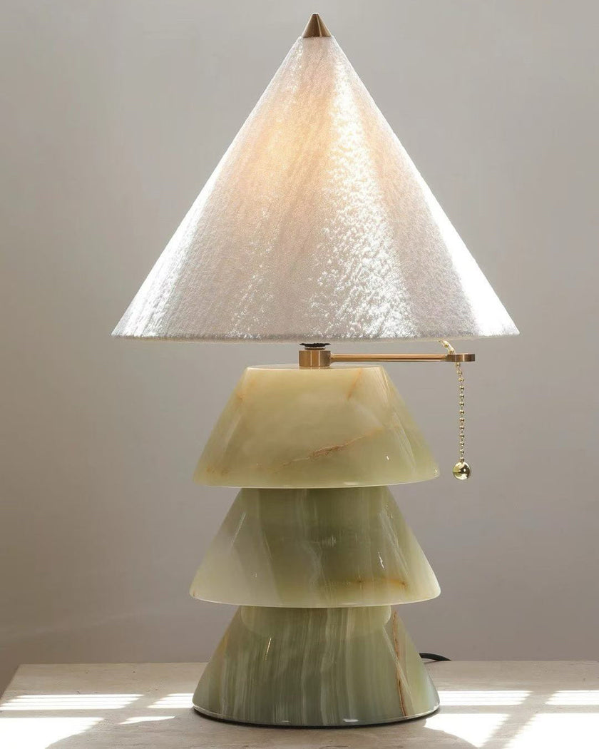 Calvrane Marble Pyramid Table Lamp