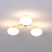 Art Deco Brass & Opal Glass Ceiling Lamp