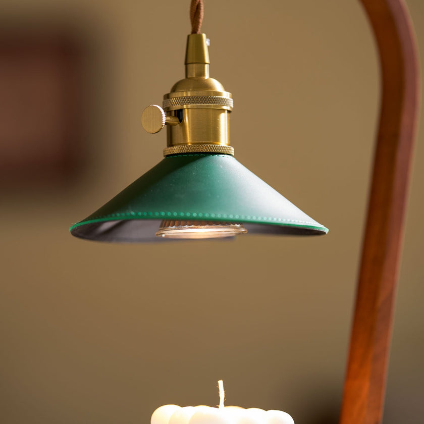 Wood Art Deco Candle Warmer Lamp