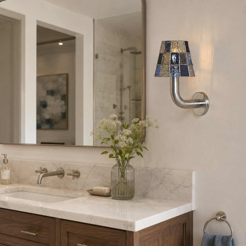 Calvrane Glass Mosaic Wall Sconce