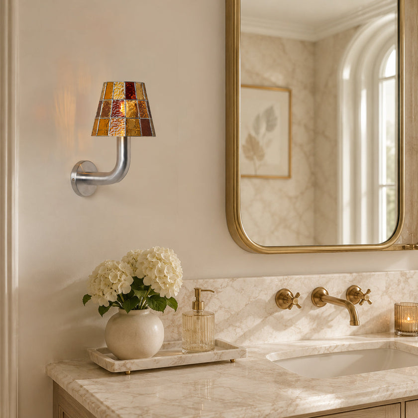 Calvrane Glass Mosaic Wall Sconce