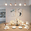 Glass Orb Cascade Chandelier