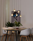 Glass Orb Cascade Chandelier