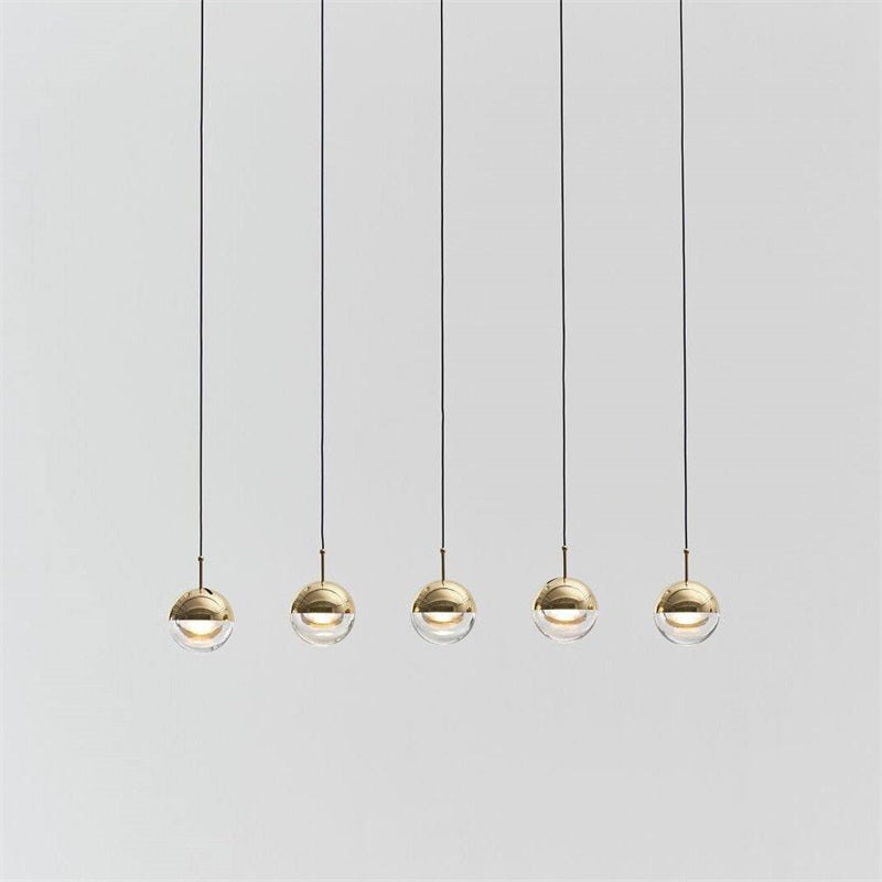 Glass Orb Cascade Chandelier