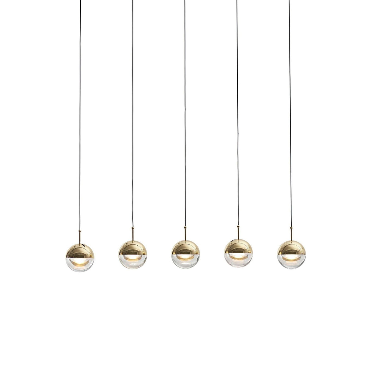 Glass Orb Cascade Chandelier