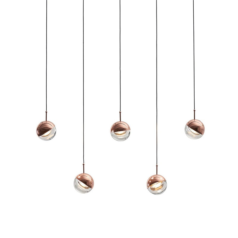 Glass Orb Cascade Chandelier