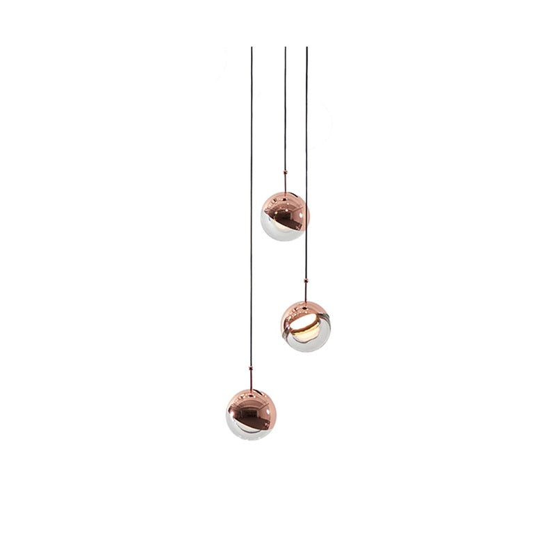 Glass Orb Cascade Chandelier