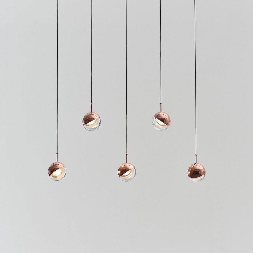 Glass Orb Cascade Chandelier