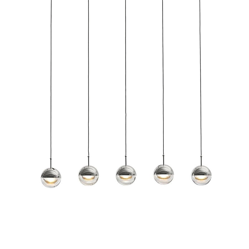 Glass Orb Cascade Chandelier