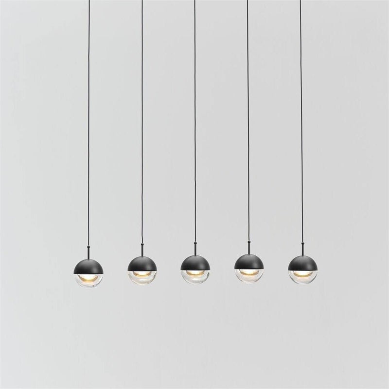 Glass Orb Cascade Chandelier
