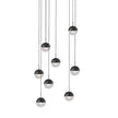 Glass Orb Cascade Chandelier