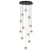 Glass Orb Cascade Chandelier