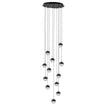 Glass Orb Cascade Chandelier