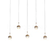 Glass Orb Cascade Chandelier