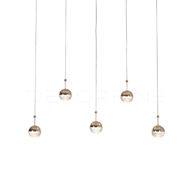 Glass Orb Cascade Chandelier