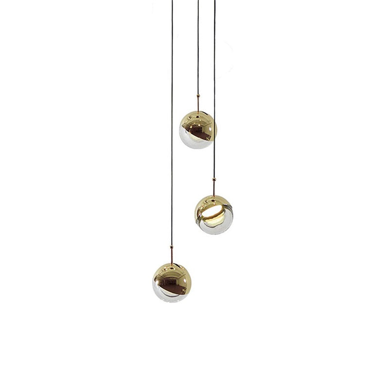 Glass Orb Cascade Chandelier
