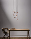 Glass Orb Cascade Chandelier