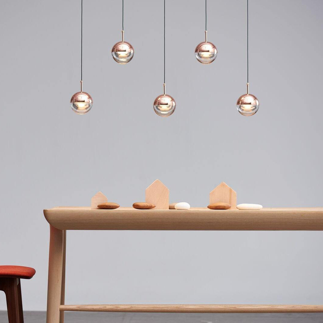 Glass Orb Cascade Chandelier