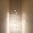 Glass Orb Cascade Chandelier