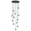 Glass Orb Cascade Chandelier