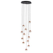 Glass Orb Cascade Chandelier