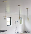 Brass Disc Dome Pendant Light