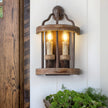 Calvrane Wood Double Candle Wall Sconce