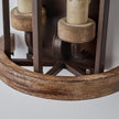 Calvrane Wood Double Candle Wall Sconce