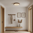 Modern Woodgrain Glass Flush Mount Ceiling Lamp