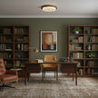 Modern Woodgrain Glass Flush Mount Ceiling Lamp