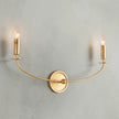 Calvrane Brass Curved Candle Wall Sconce