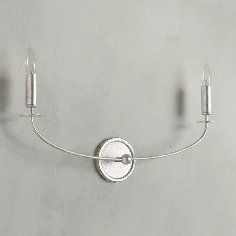 Calvrane Brass Curved Candle Wall Sconce