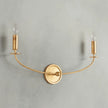 Calvrane Brass Curved Candle Wall Sconce