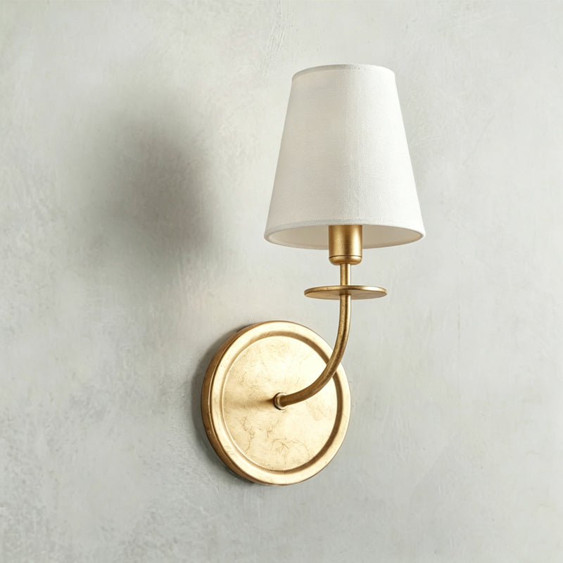 Calvrane Brass Curved Candle Wall Sconce