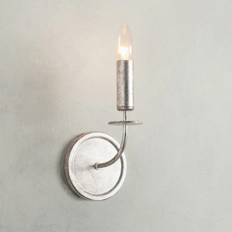 Calvrane Brass Curved Candle Wall Sconce