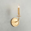 Calvrane Brass Curved Candle Wall Sconce