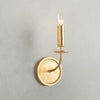 Calvrane Brass Curved Candle Wall Sconce