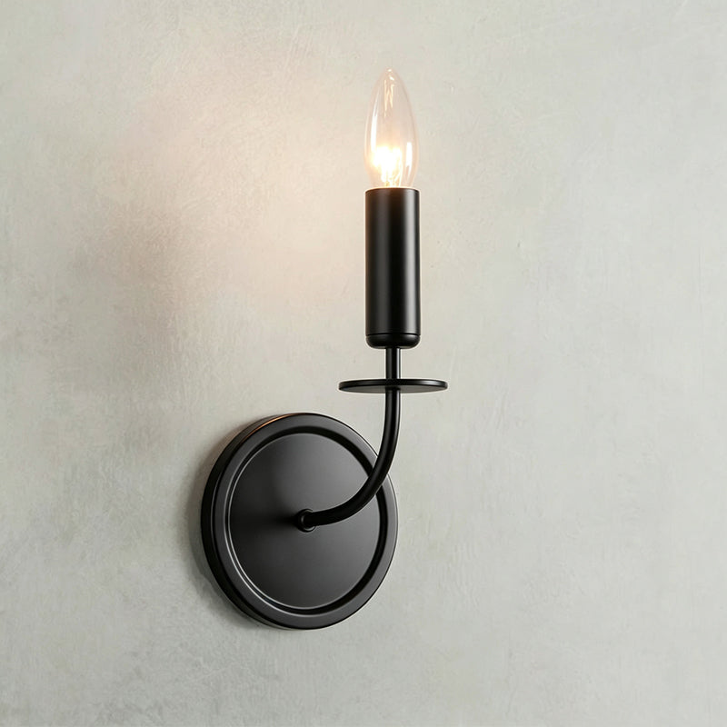 Calvrane Brass Curved Candle Wall Sconce