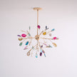 Agate Slice & Brass Chandelier