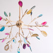 Agate Slice & Brass Chandelier