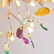 Agate Slice & Brass Chandelier