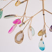 Agate Slice & Brass Chandelier