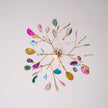 Agate Slice & Brass Chandelier