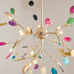 Agate Slice & Brass Chandelier